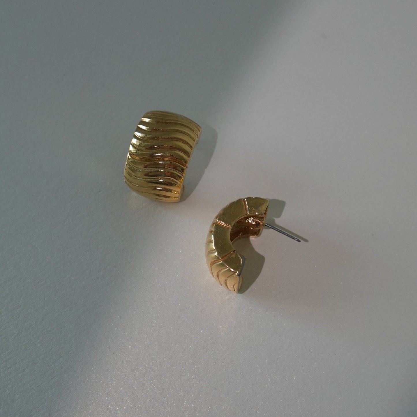 Givenchy 1980's gold plated huggie earrings