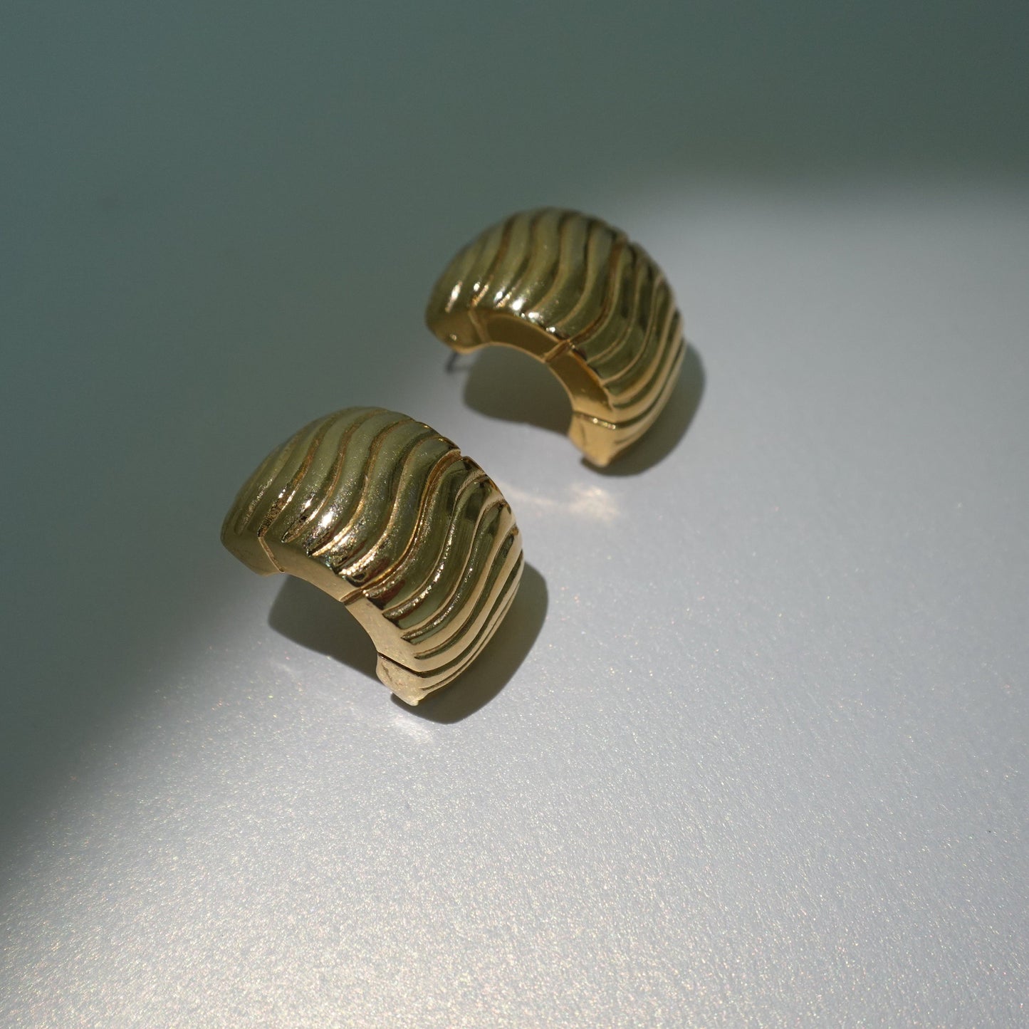 Givenchy 1980's gold plated huggie earrings