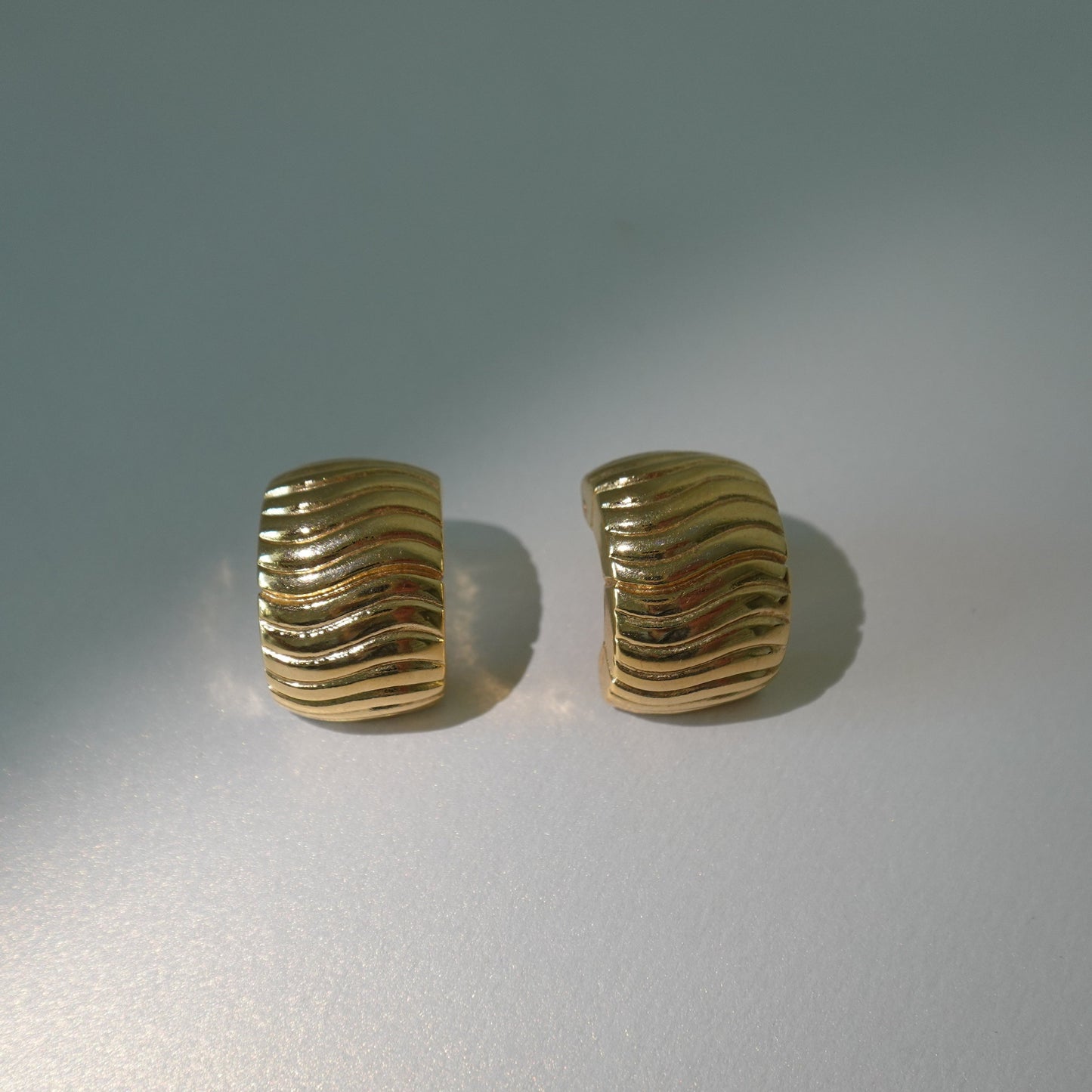 Givenchy 1980's gold plated huggie earrings