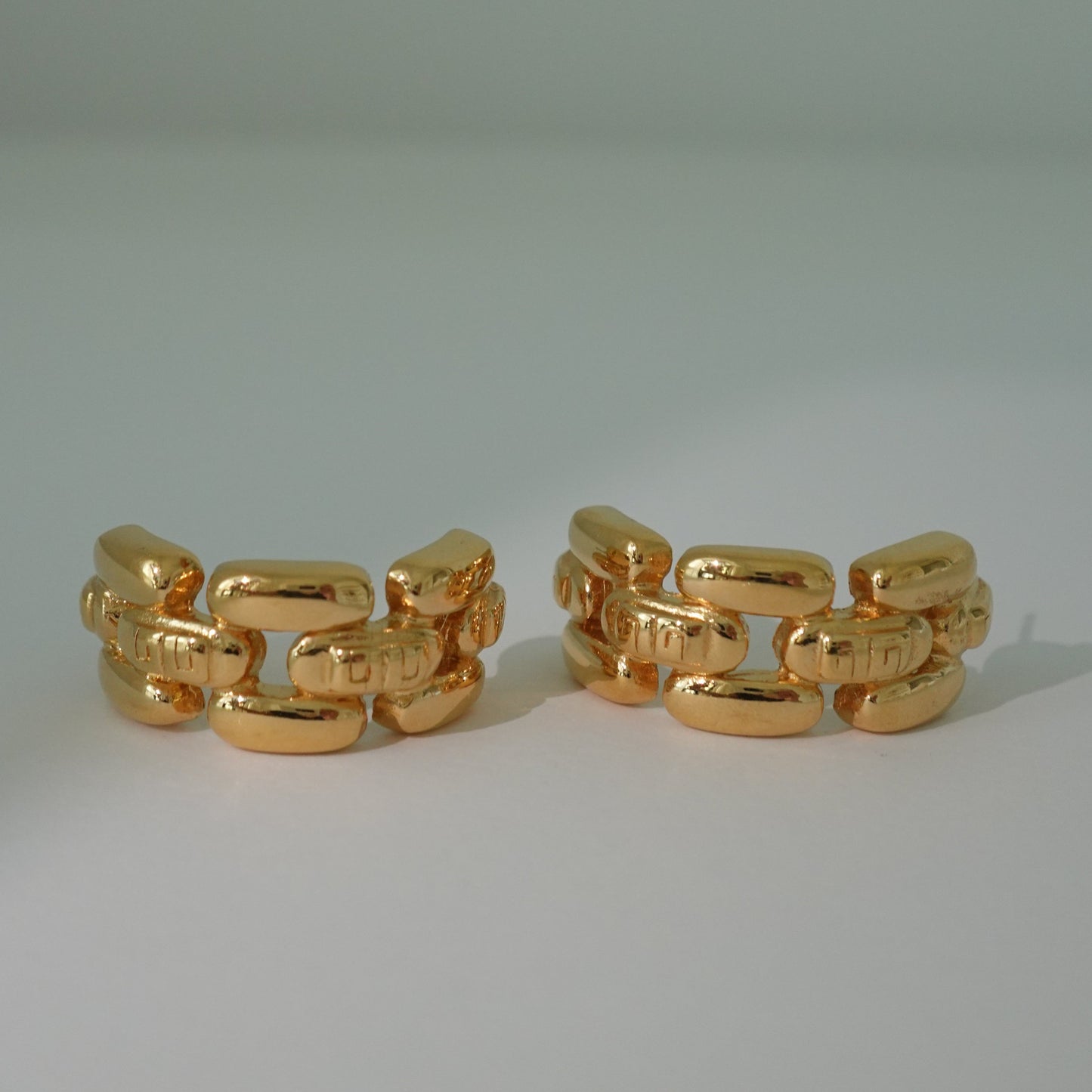 Givenchy 1980's chain link earrings