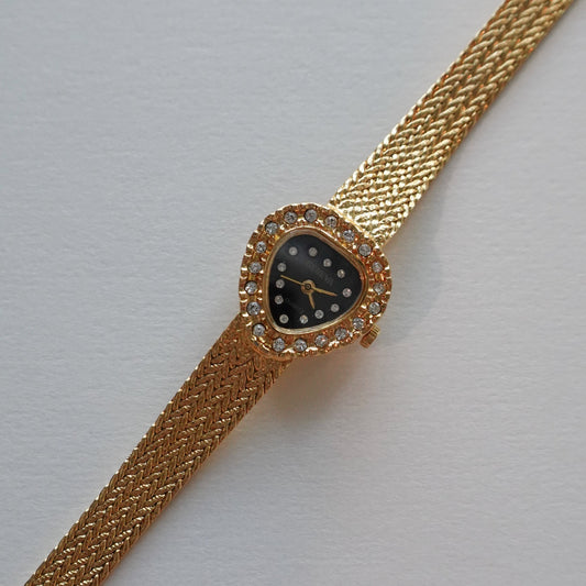 Gold nugget look watch