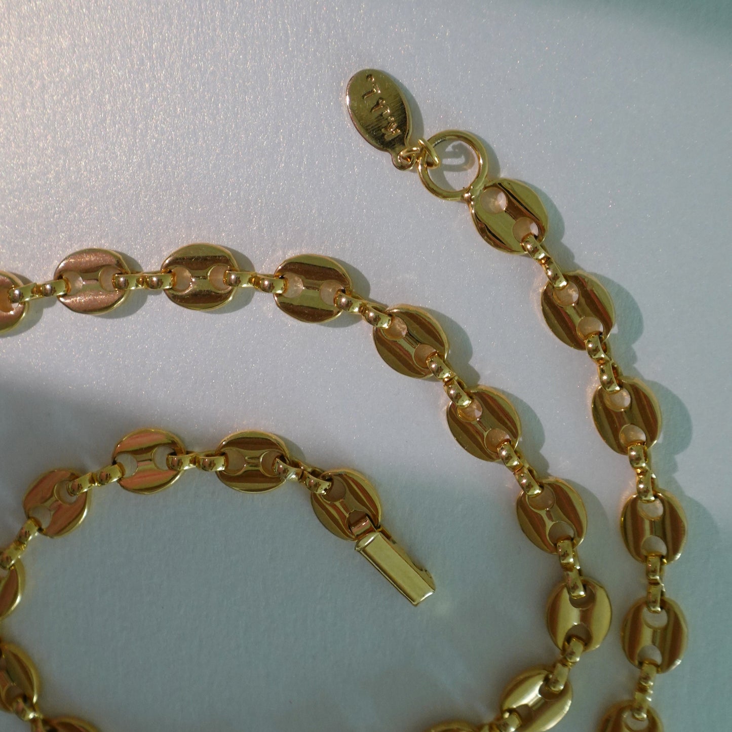 1980's KJL gold plated chain necklace