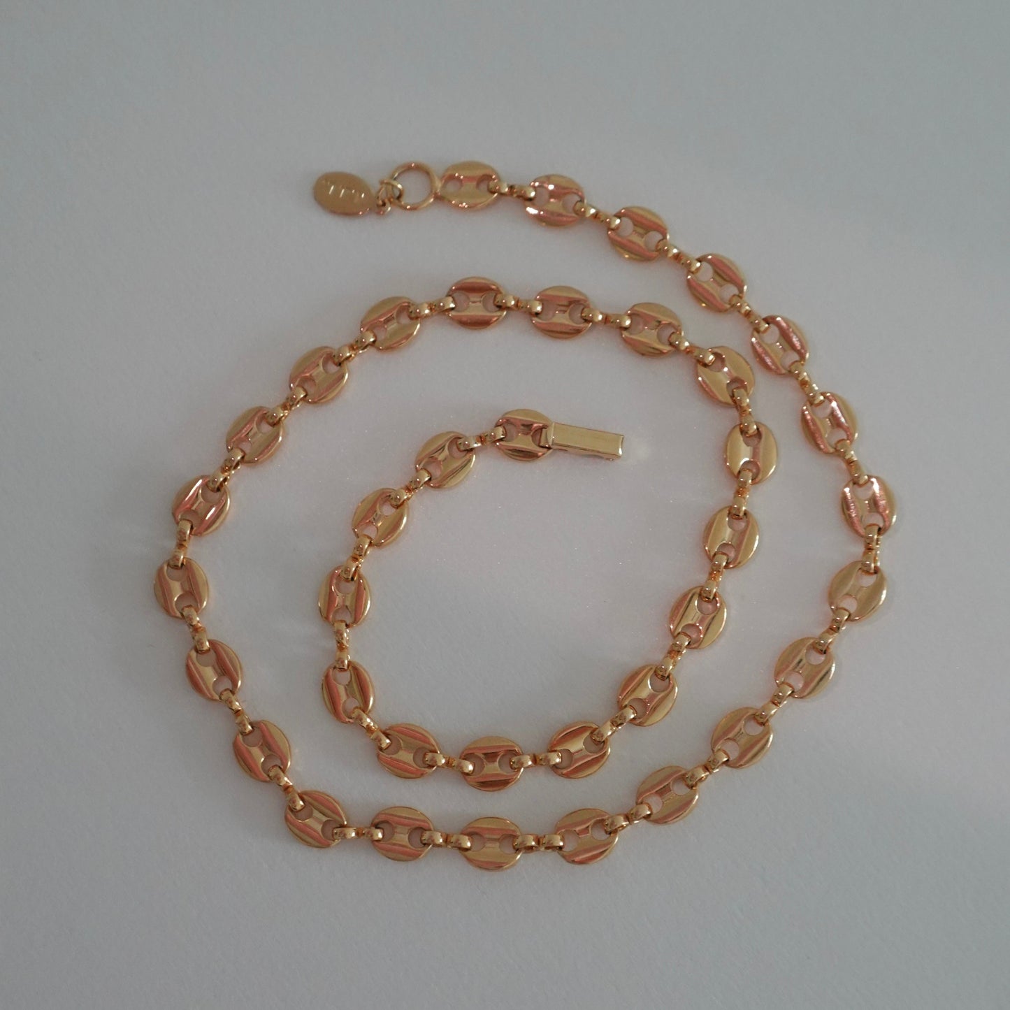 1980's KJL gold plated chain necklace