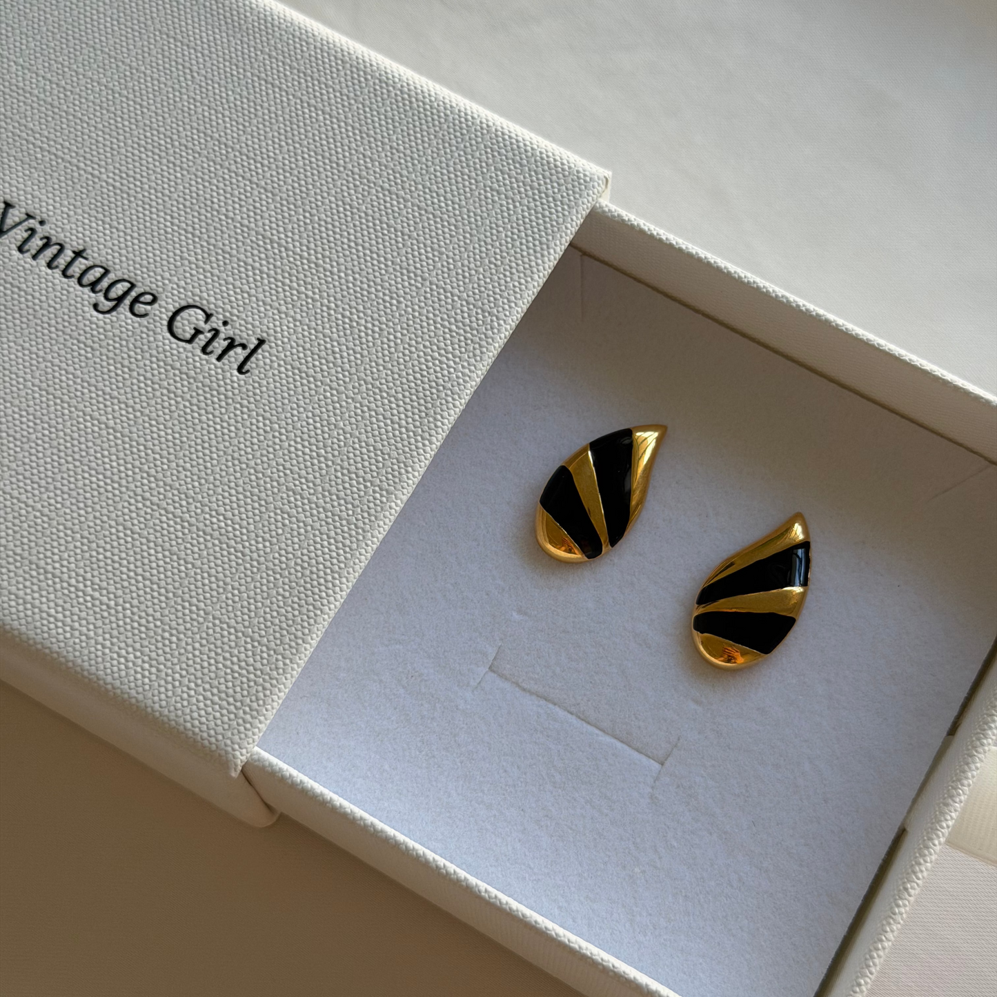 90s Monet gold & black enamel