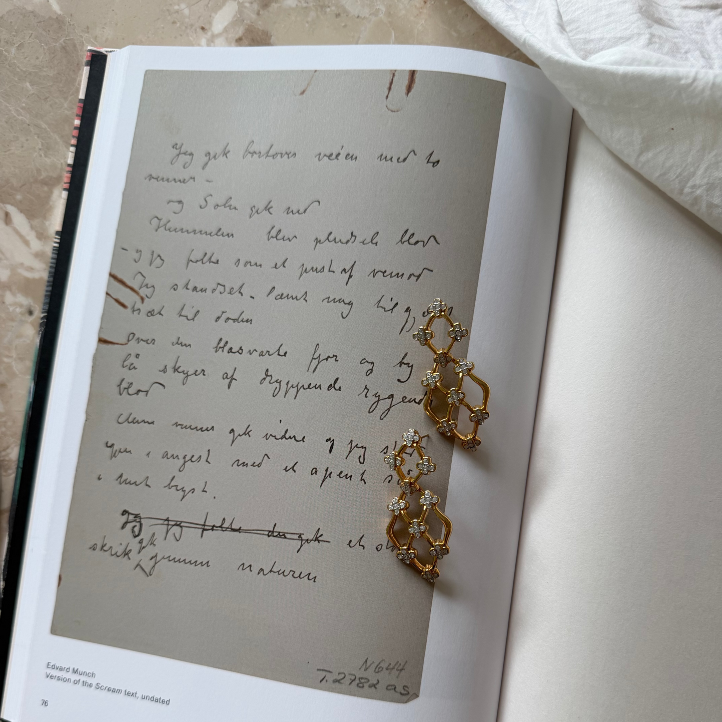 90's Swarovski 14k gold plated earrings