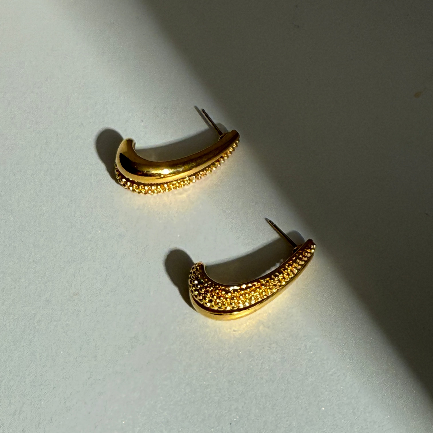 Monet 1980’s pierced half hoops