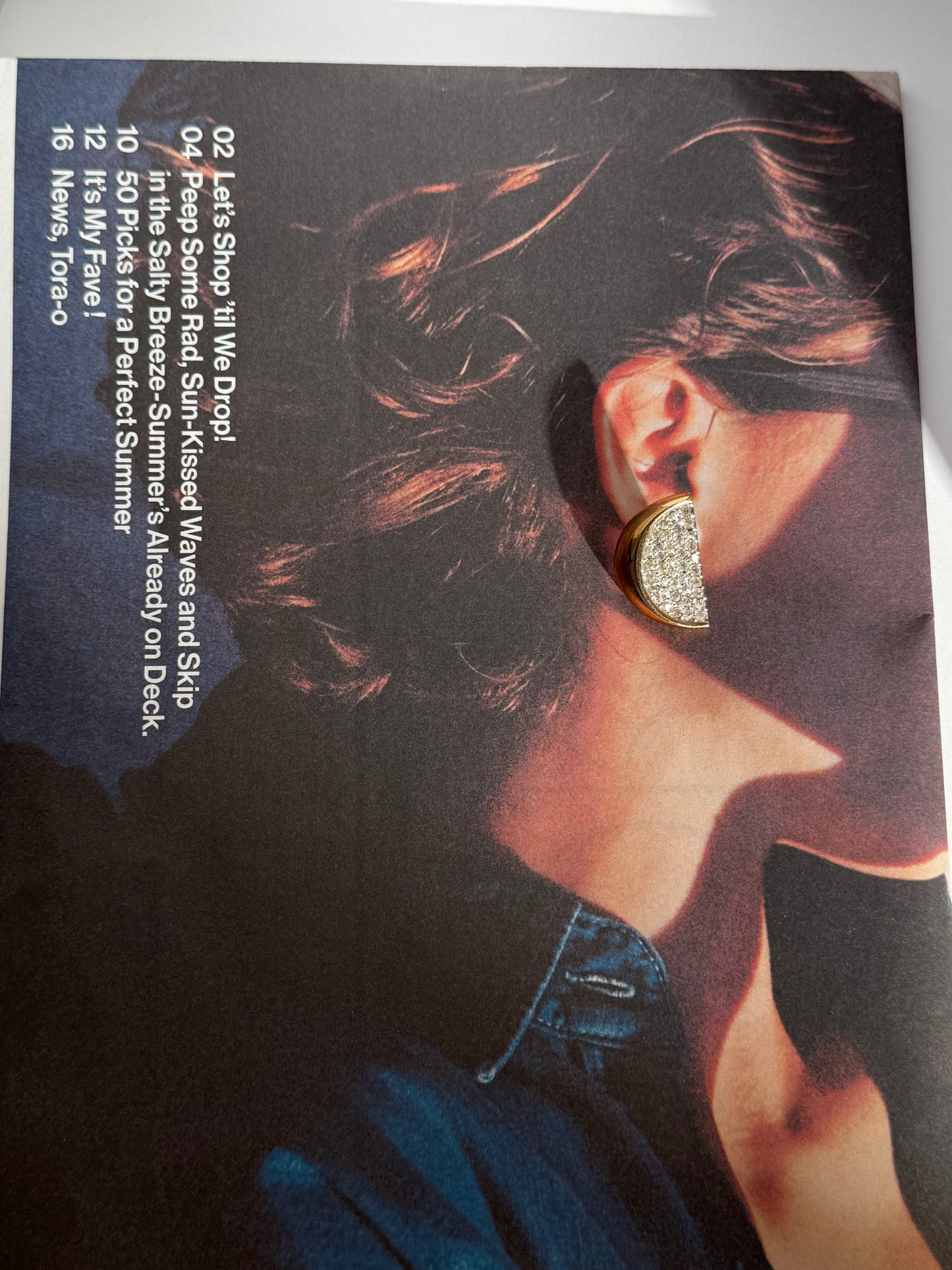 Vintage 90s half sphere rhinestone earrings