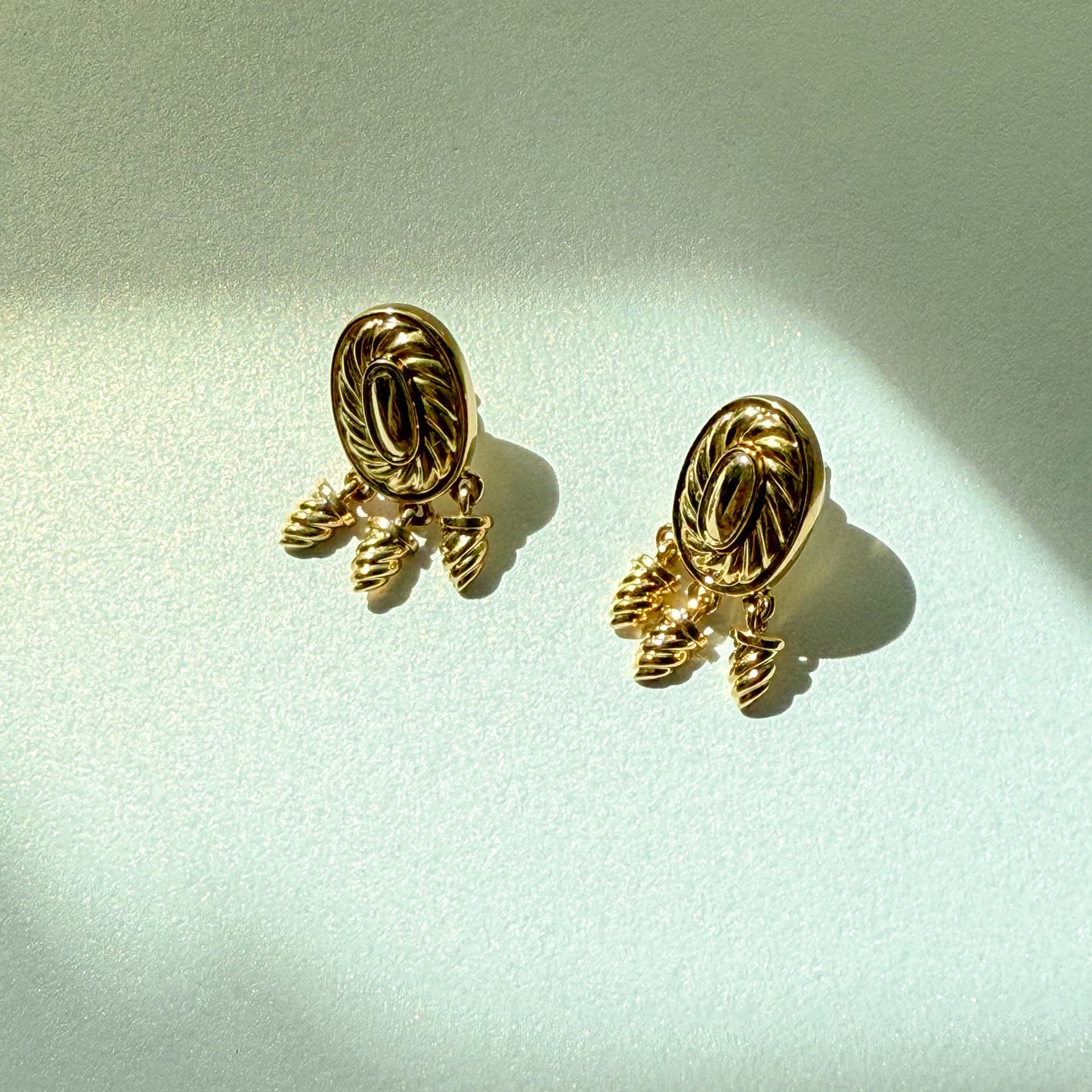 1980s Napier gold tone earrings