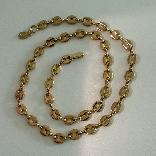 1980's KJL gold plated chain necklace