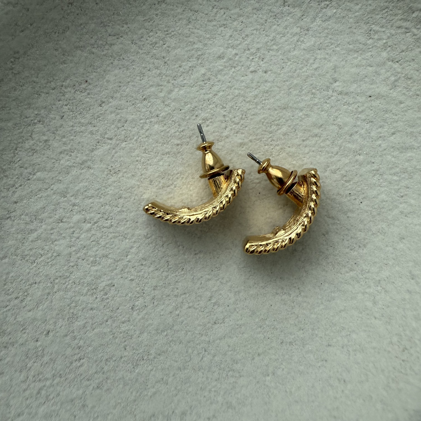 1980's Monet gold plated pierced earrings