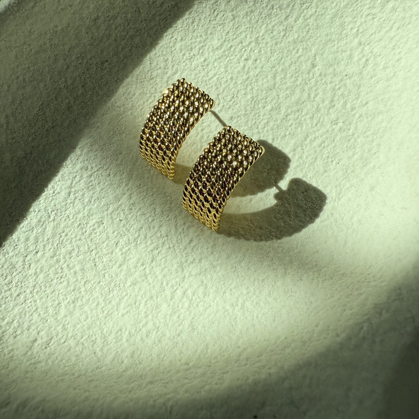 1980's Monet gold plated pierced earrings