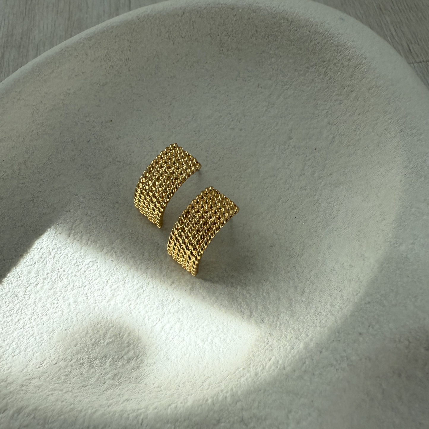 1980's Monet gold plated pierced earrings