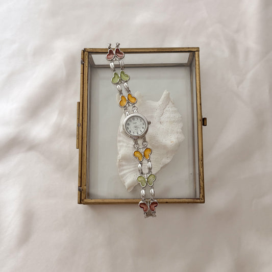 Vintage butterfly bracelet watch