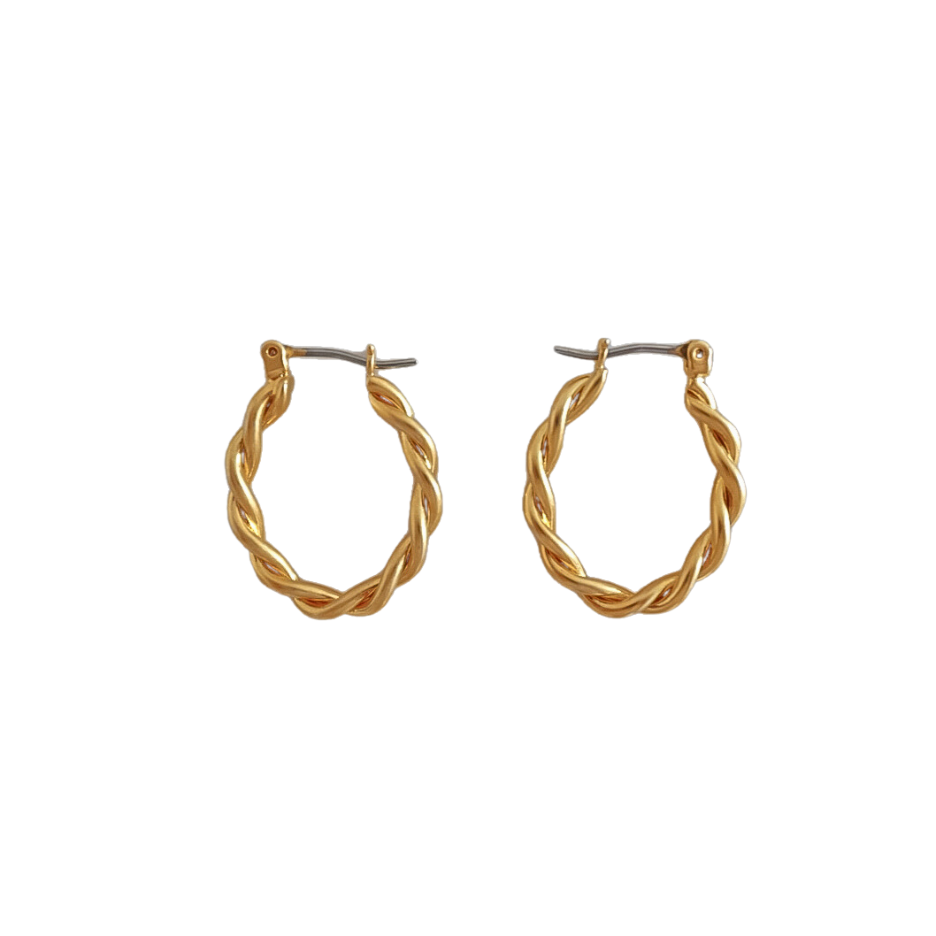 Oval french twist hoops